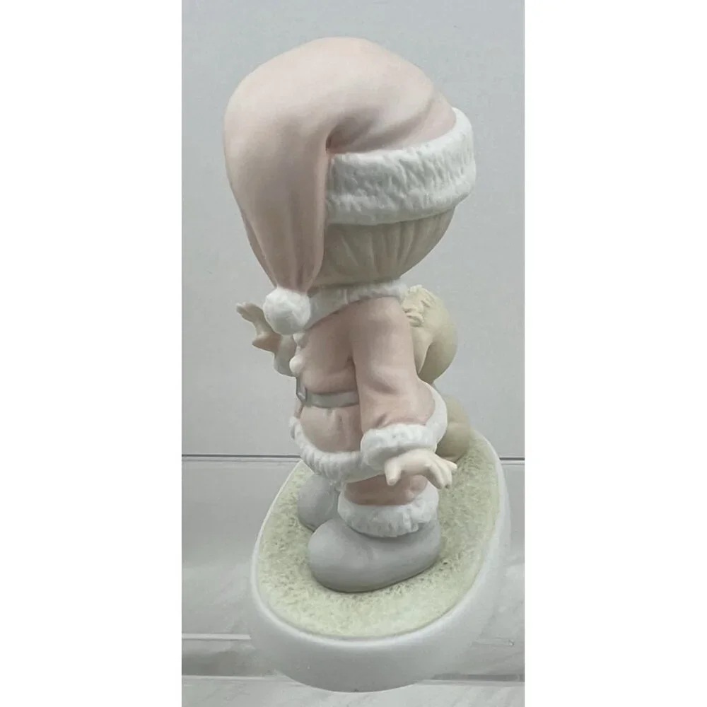 Precious Moments Wishing You a HO HO HO Figure VTG 1992 527629 G-Clef Enesco - Picture 5 of 11